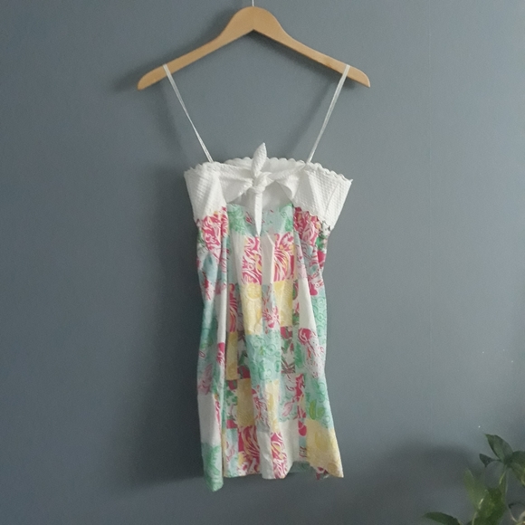 Lilly Pulitzer Franco Strapless Patchwork Dress size 0 - Picture 7 of 7